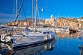 Menton. Luxury sailing harbor of Menton at Cote d Azur view Royalty Free Stock Photo