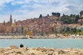 Menton town in a colorful houses at summer in south