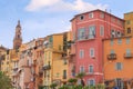 Menton town in a colorful houses at summer