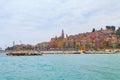 Menton town in a colorful houses at summer