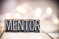 Mentor Concept Vintage Letterpress Type Theme Royalty Free Stock Photo