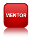 Mentor special red square button Royalty Free Stock Photo