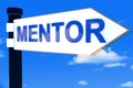 Mentor road direction sign Royalty Free Stock Photo