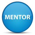 Mentor special cyan blue round button Royalty Free Stock Photo