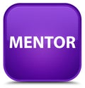 Mentor special purple square button Royalty Free Stock Photo