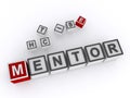 mentor word block on white Royalty Free Stock Photo