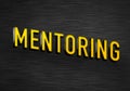 Mentoring - black chalkboard background concept Royalty Free Stock Photo