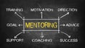 Mentoring concept flowchart Royalty Free Stock Photo