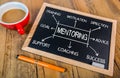 Mentoring concept flowchart Royalty Free Stock Photo