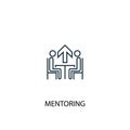 Mentoring concept line icon. Simple