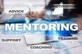 Mentoring. Education concept. E-Learning. Success. Royalty Free Stock Photo