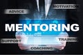 Mentoring. Education concept. E-Learning. Success. Royalty Free Stock Photo