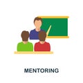 Mentoring flat icon. Color simple element from volunteering collection. Creative Mentoring icon for web design, templates, Royalty Free Stock Photo