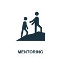 Mentoring flat icon. Colored sign from leadership collection. Creative Mentoring icon illustration for web design