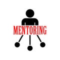 Mentoring flat icon isolated on white background