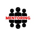 Mentoring flat icon isolated on white background