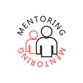 Mentoring flat icon isolated on white background