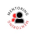 Mentoring flat icon isolated on white background