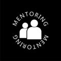Mentoring icon isolated on dark background Royalty Free Stock Photo