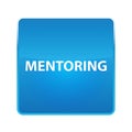 Mentoring shiny blue square button Royalty Free Stock Photo