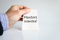 Mentors wanted text concept Royalty Free Stock Photo