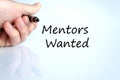 Mentors wanted text concept Royalty Free Stock Photo