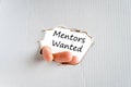 Mentors wanted text concept Royalty Free Stock Photo