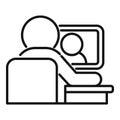 Mentorship icon outline vector. Mentor training