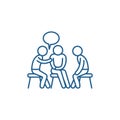 Mentorship line icon concept. Mentorship flat vector symbol, sign, outline illustration.