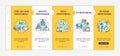 Mentorship types onboarding vector template