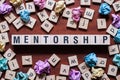 Mentorship word concept on cubes Royalty Free Stock Photo