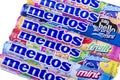 Mentos chewy dragees isolated on white background Royalty Free Stock Photo