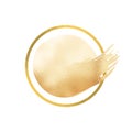 Abstract pasrtel gold brush Royalty Free Stock Photo