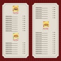Menu Royalty Free Stock Photo