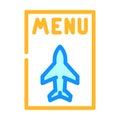 menu airline food color icon vector illustration