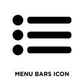 Menu Bars icon vector isolated on white background, logo concept