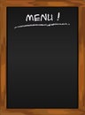 Menu blacboard black