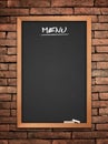 Menu blackboard Royalty Free Stock Photo