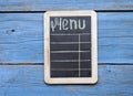 Menu blackboard Royalty Free Stock Photo