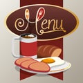 menu breakfast delicious food creative banner