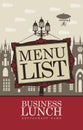 Menu for business lunches Royalty Free Stock Photo