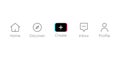 Menu Button Icon Inspired by Tiktok. Home, Discover, Create, Inbox, and Profile in Line Style