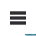Menu Button Icon Vector Template Royalty Free Stock Photo