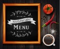 Menu on Chalkboard Royalty Free Stock Photo