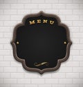 Menu chalkboard in wooden frame Royalty Free Stock Photo
