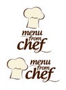 Menu from Chef icons. Royalty Free Stock Photo
