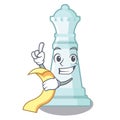 With menu chess queen in the cartoon shape