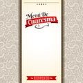 Menu de Cuaresma - Lenten menu spanish text - Lent sea food vector menu cover design