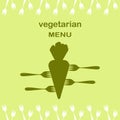 Menu Design templates. Vegetarianism, healthy eating. Vector Illustration