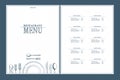 Restaurant menu brochure design. Template for your design works.